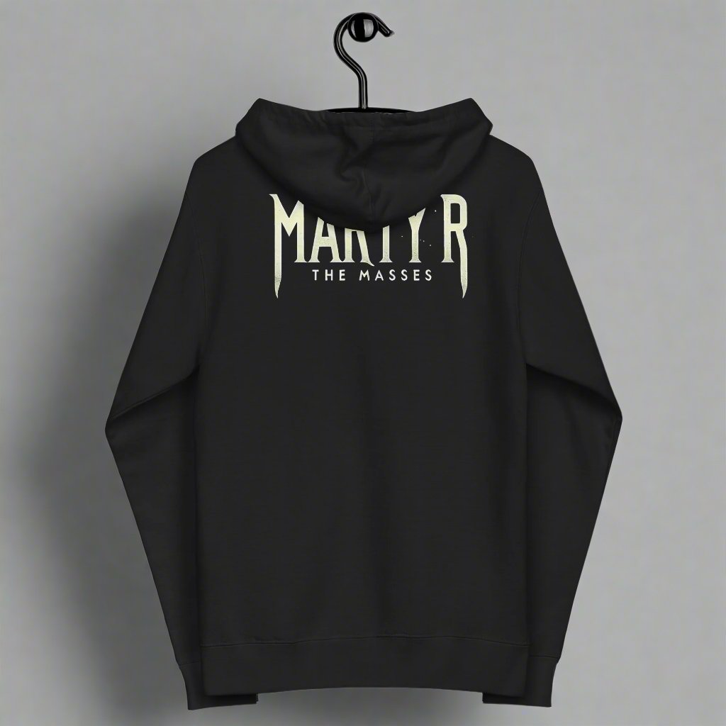 Unisex fleece zip up hoodie M Logo with MTM backprint