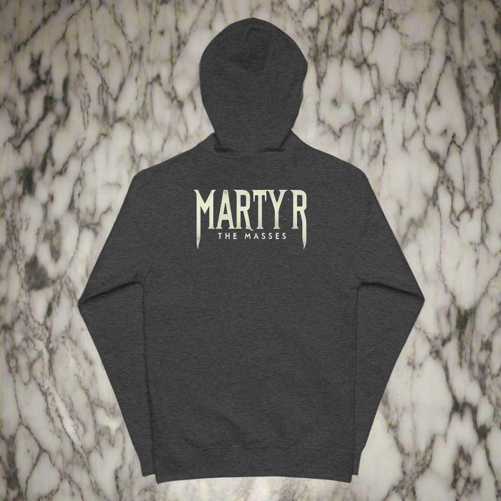Unisex fleece zip up hoodie M Logo with MTM backprint